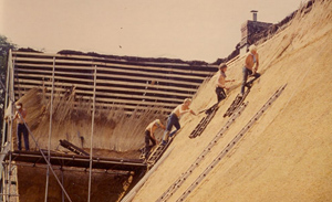 Reetdacharbeiten 1984