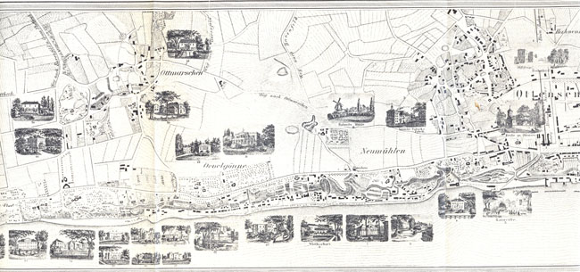 Ausschnitt der Elbuferkarte um 1850