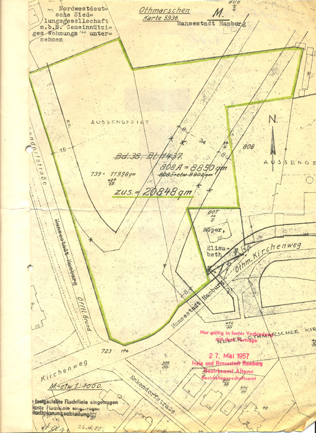 Straßenplanung Altona, 1957