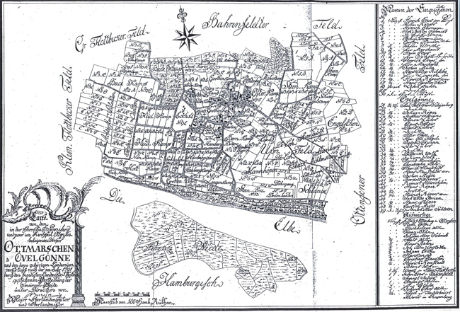 Flurkarte Othmarschens von 1791