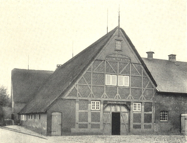 Wirtschaftsgiebel des Röperhofs, Foto vor 1927